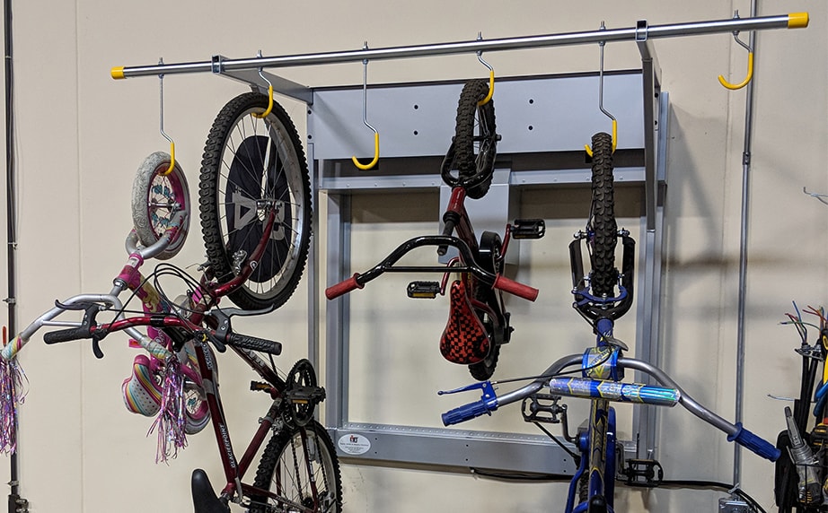 Off the floor bike storage