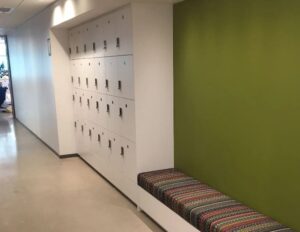 Seating with lockers