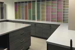 Colorful Mailroom Sorter